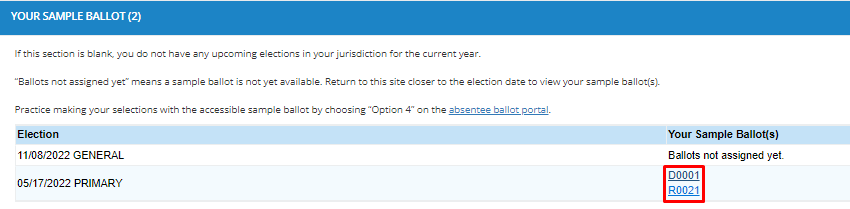 NC Sample Ballot