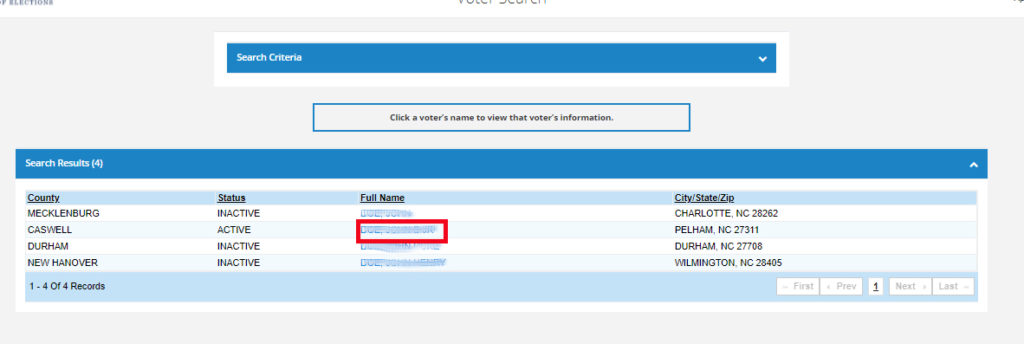 step 2 voter lookup