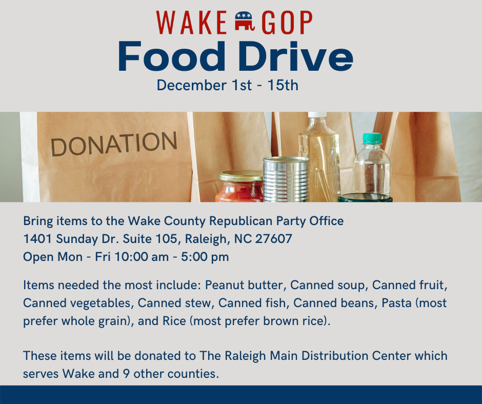 Wake GOP Food Drive